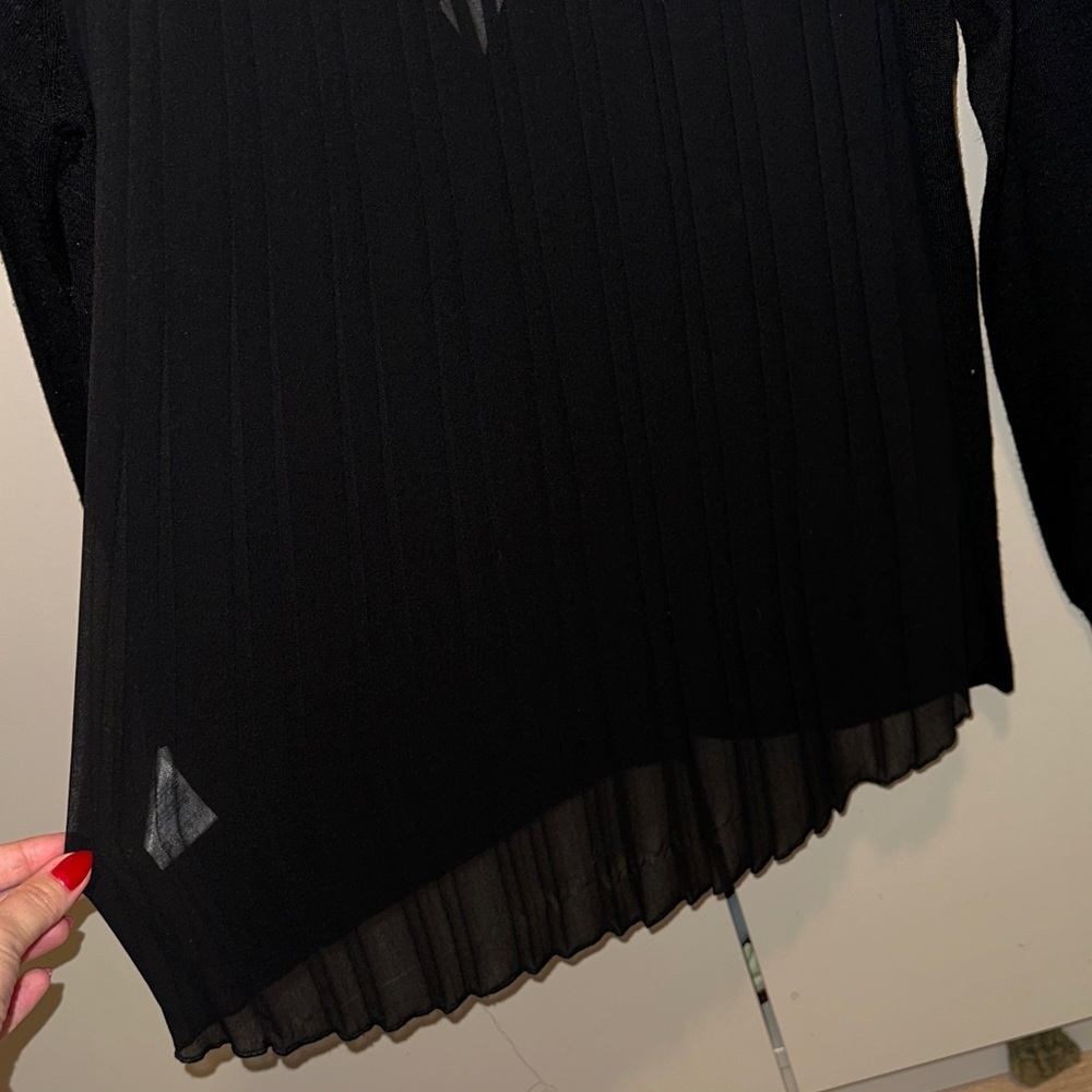 NWT SANDRO Paris Black Wool Cardigan size 1 (Small) - Picture 4 of 4